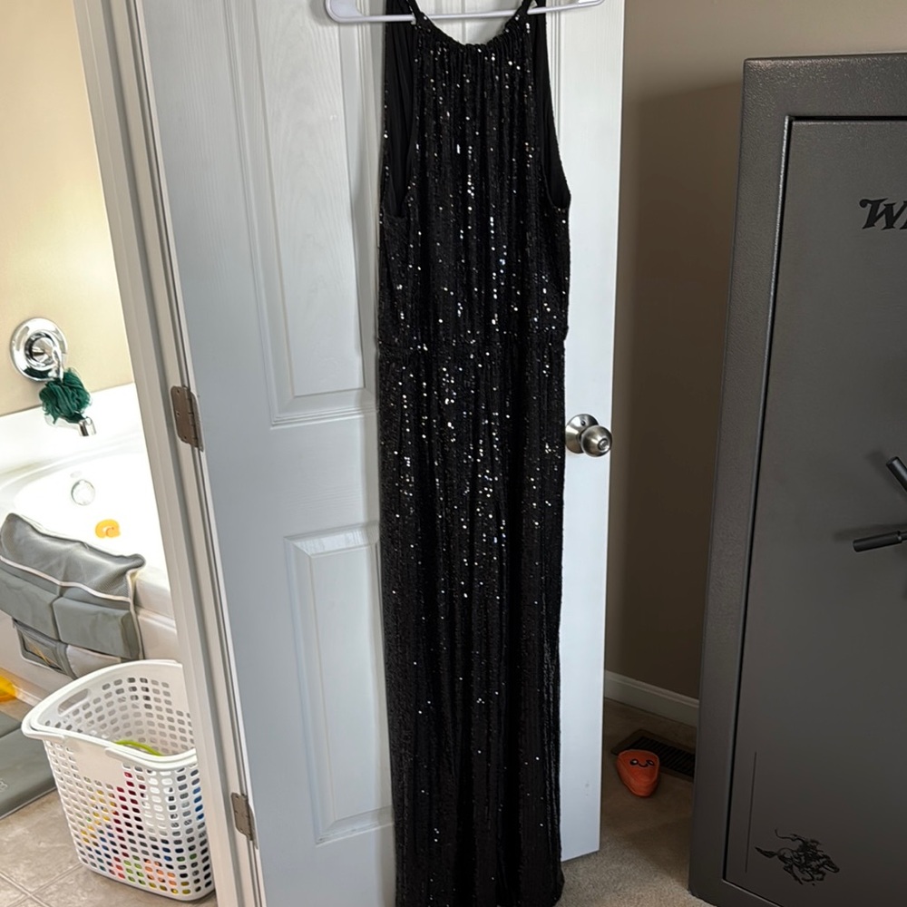 Max Studio Black Sequin Jumpsuit